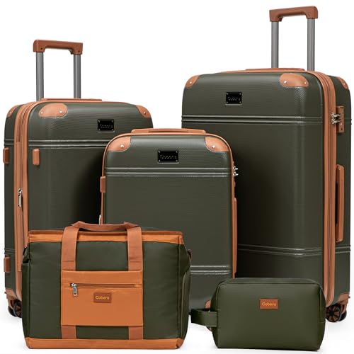 Sets 5 Piece With Detachable Spinner Wheels And Tsa Lock,abs Hard Case Suitcases With Wheels,carry On Luggage Set