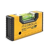 Flintronic 10cm Wasserwaage Klein und Magnetisch, Leichtes Alu-Profil, 1 Horizontal-Libelle, Orange