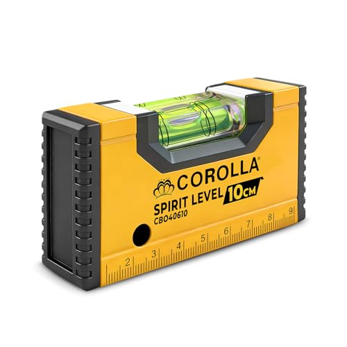 Flintronic 10cm Wasserwaage Klein und Magnetisch, Leichtes Alu-Profil, 1 Horizontal-Libelle, Orange