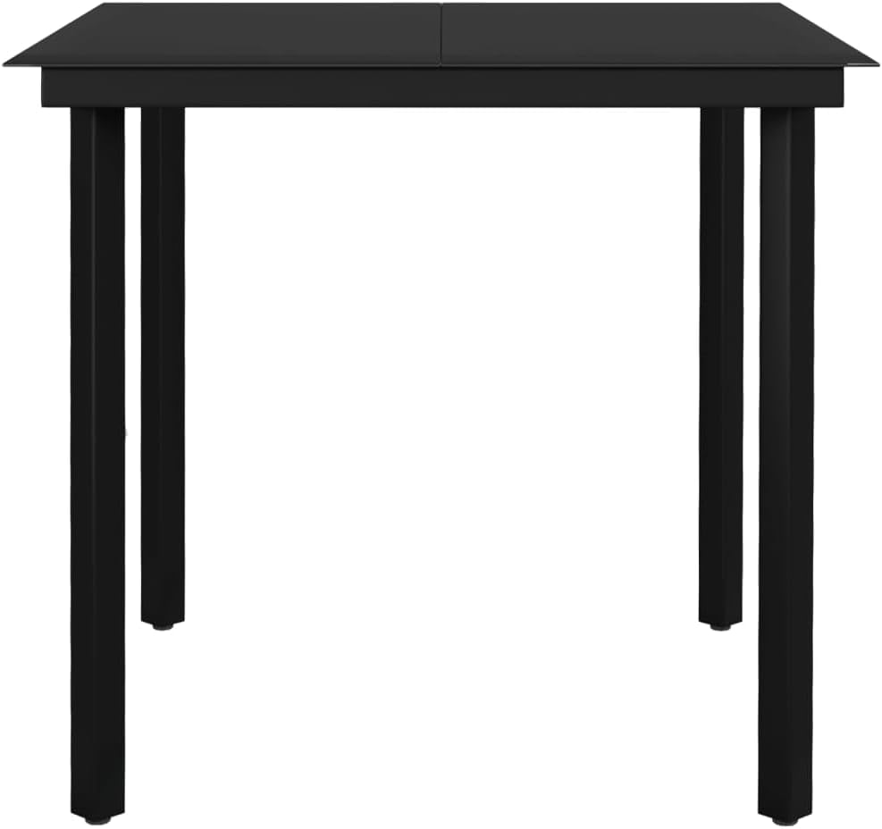 vidaXL Patio Dining Set 3 Piece, Outdoor Dining Set for 2, Table and Chair for Garden Backyard Balcony, Dining Chair Table, Dark Gray