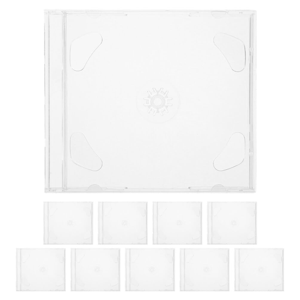 10pezzi Custodia Quadrata Per Cd Custodie Trasparenti Per Cd e Dvd Contenitori Resistenti All Usura Per Protezione e Organizzazione Di Film e Musica