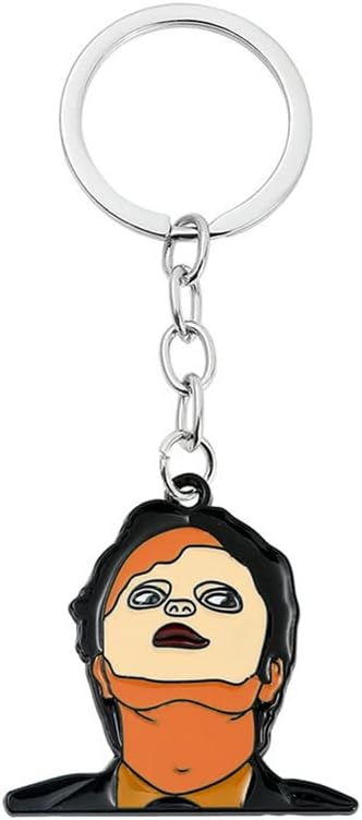 Dwight Keychain The Office Show Keyring Mask Keychain Holder Wallet Backpack Pendant DIY Accessories Funny Character Key Chains Men Women Jewelry Gift