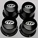 ITP Delta Steel Wheel Center Caps 4/110 4 Piece Set Black