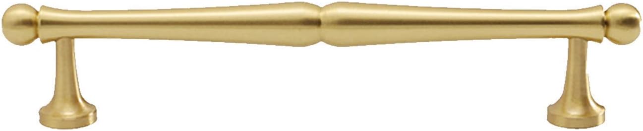 Pair Set Pulls Brass Door Handle Gold Drawer Handle Hardware Furniture, Suitable for Many Occasions-12.8CM-Gold (Color : Gold, Size : 12.8CM)