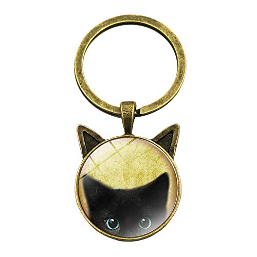 Preisvergleich Produktbild Hacoly Anhänger Handtaschenanhänger Schlüsselbund Schlüsselringen Mechanische Katze Keychain Schlüsselanhänger Taschenanhänger Kreativer Personalisierter Schlüsselhalter-Stil 1