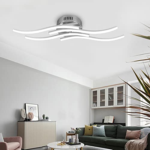 Pilipane LED Ceiling Light,Chandelier Lamp Modern Curved Design,LED Wavy Ceiling Light, 25W 3000lm Indoor Lighting - Image 3