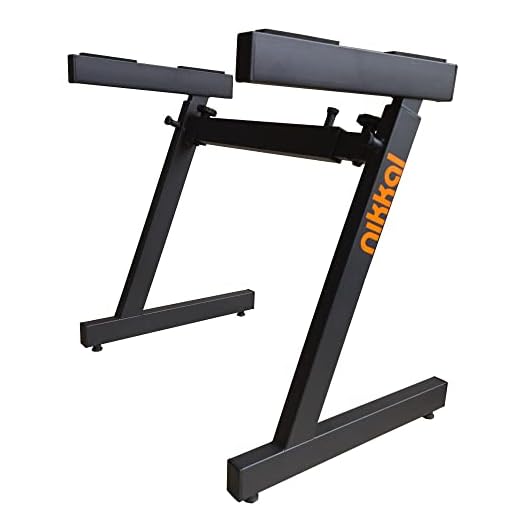 Suporte Estante Em Z Desmontável Preto NIKKAL Para Teclado Musical E Piano Digital