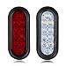 6Pcs 6 Inch Oval LED Trailer Tail Lights 10 LED, 4 Red and 2 White 6