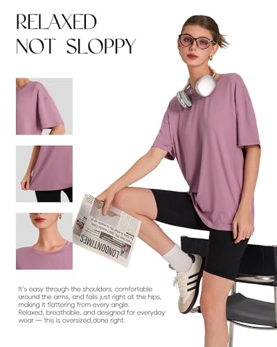 Gayhay Oversized Tshirts for Women - Spring Summer Tops Short Sleeve Tee Shirts Crew Neck Fashion Casual Workout Clothes 2026 - Image 5