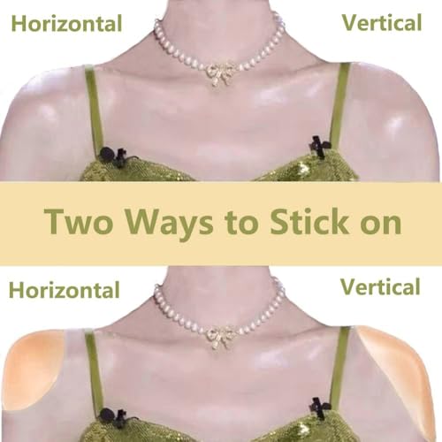 Image of Silicone Shoulder Pads for Womens Clothing, Anti-Slip Push-Up Pads Invisible Breathable Shoulder Enhancer, 1 Pair Skin Colour