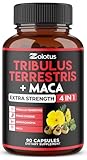 Zolotus Premium Tribulus Terrestris Capsules - 9600mg Per Serving - Combined with Ashwagandha, Panax Ginseng & Maca - Boost Energy, Mood, Stamina & Immune - 90 Counts for 3 Months