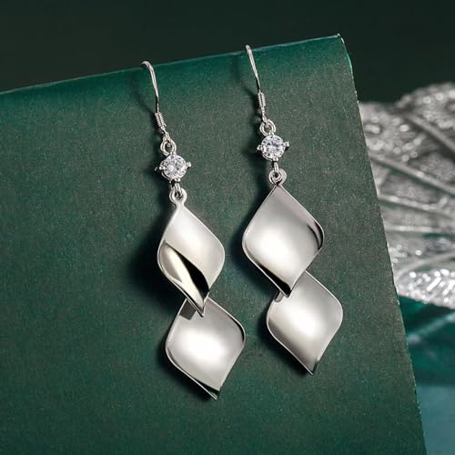 Boucles d'oreilles feuilles légères anti-douleur pour soirée - 4