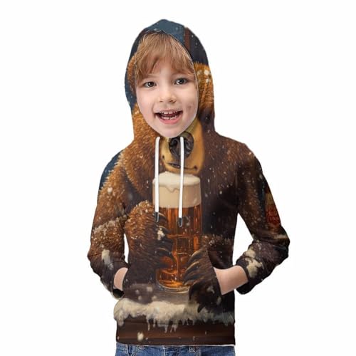 Pulls chauds à capuche Bear's Winter Brew idée cadeau ado 13-15 ans 3D - 5