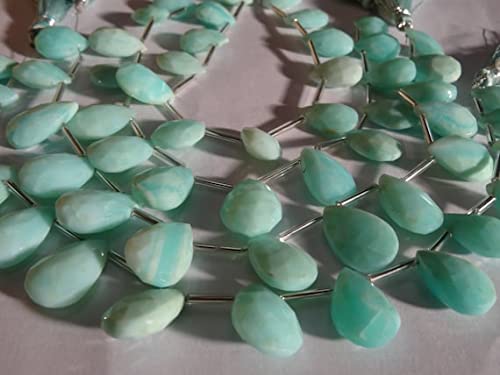 Opale péruvienne bleu ciel AAA+ en perles briolettes facettées de luxe - 2