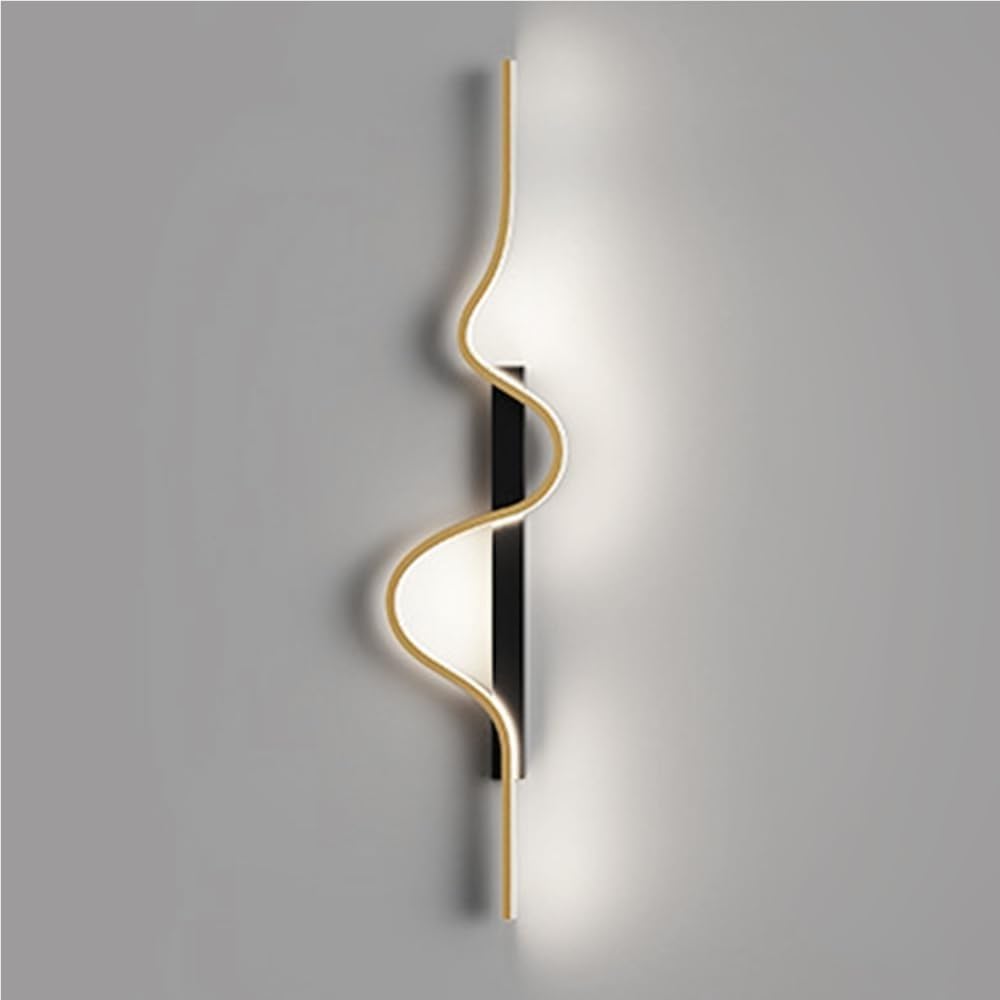 SXECAEPS Modern Minimalist Linear Wall-Mounted Light Decor Indoor Hardwired Wash Wall Sconce Lamp for Living Room Bedroom Hallway Corridor Conservatory(6000K,60cm)