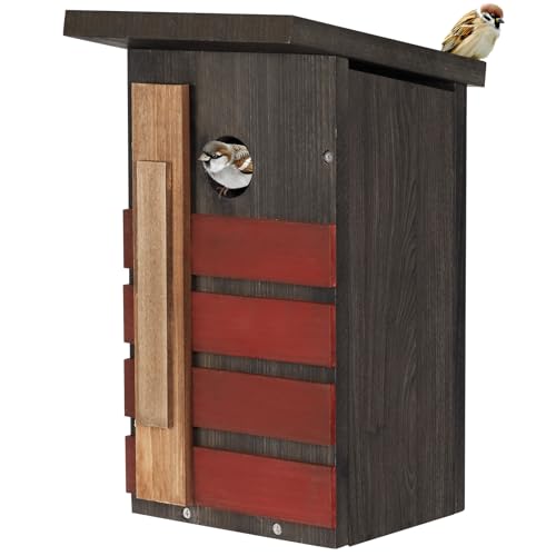 NATUREYLWL Bluebird House for Outside, Bird House DIY Assembly Kit,