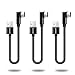 aceyoon 90 Degree Type C Cable 1ft Braided Fast Charge 3Pack Short Right Angle USB C Charger Cord 1 ft L Shaped USBC Charging Data Cable Compatible for S8, S9, Mate 20 Pro
