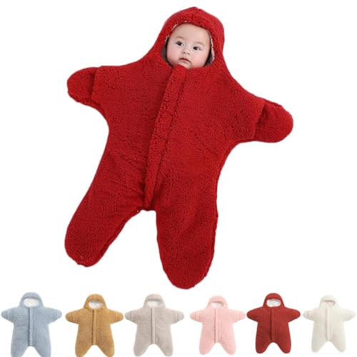 Image of Zureto Baby Starfish Onesie - Thick Fleece Wearable Sleeping Bag for Newborns