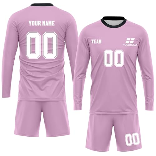 Camiseta de fútbol bordada personalizada para niños y niñas 2025 para hombre, camiseta de entrenamiento juvenil, traje de fútbol, conjunto de pantalones cortos, regalo para fanáticos, morado claro, L