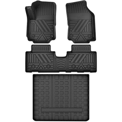 AUTOSAVER88 Floor Mats Set for 2018-2023 Chevrolet Equinox w/o Rear Subwoofer, Custom Fit All Weather Black Floor Mats 3 Row & Cargo Liner Mat Set