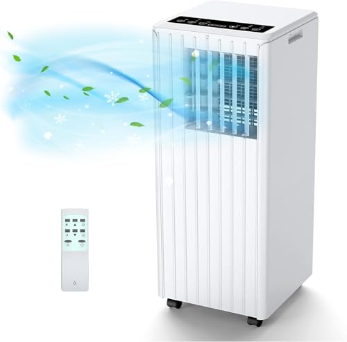 Klimaanlage Mobil 9000 BTU, Klimagerät 3 In 1 KüHlen Entfeuchten Ventilato, 2.6KW Mobile Klimaanlage Mit Abluftschlauch, Fernbedienung, 24h-Timer...