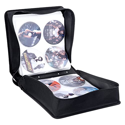 Bivisen Cd Case, 400 Capacity Dvd Case Cd Wallets Protective Cd Storage Organizer Holder Booklet Album Box Binder (Blue) #TOP5