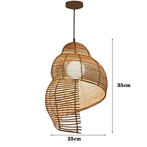 Lustre bamboo tropicale orientable suspension spirale DIY - 3