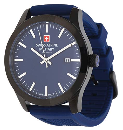 Swiss Alpine Military by Grovana 7055-1875SAM Montre bracelet pour homme Bleu foncé