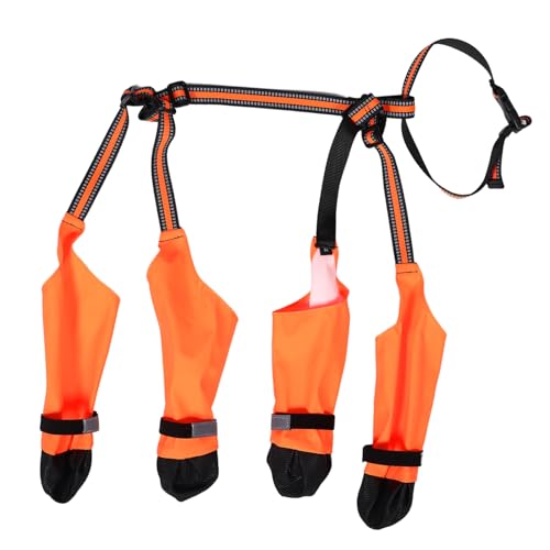 HIAKDOFT Haustier wasserdichte Hundestiefel Pfotenstiefel für Hunde wasserdichte hundeschuhe Kleine Hundefutter kleine Hunde Regenstiefel Haustiefel Hundestiefel wasserdicht Polyester
