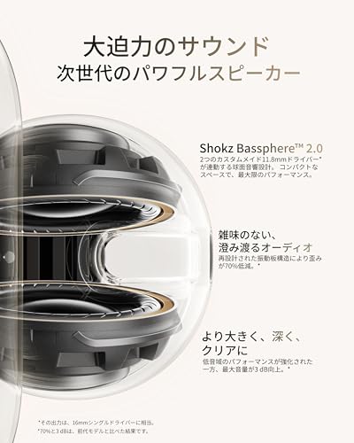 SHOKZ OpenDots 2 イヤーカフ ワイヤレスイヤホン