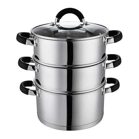 Royal Cuisine 3 Tier Stainless Steel Steamer Cover