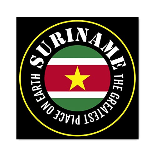 Drapeau du Suriname en bois Evans1nism, plaque murale chic 30cm pour salon