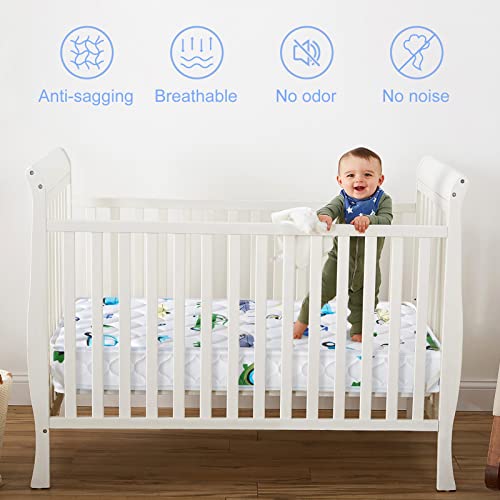 Image of Premium Foam Baby Crib Mattress & Toddler Mattress-Breathable- 52 inch x 27.6 inch x 5 inch,Non-Toxic, 100% Soft, Medium Firm Toddler Mattress Fits Standard Full-Size Crib and Toddler Beds
