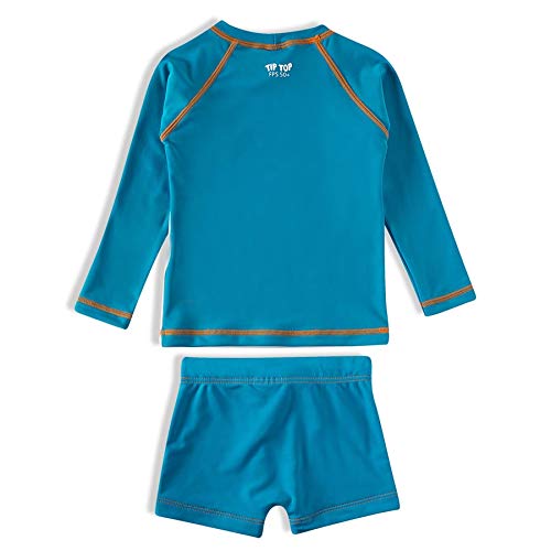 Cojunto Praia Travel Surf, Tip Top, Toddler Menino, Turquesa Escuro, 3T