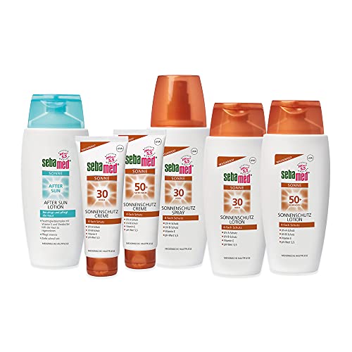 Sebamed After Sun Lotion, stellt den Feuchtigkeitsgehalt der Haut wieder her, mit Vitamin E und Sheabutter und dem pH-Wert 5,5, MADE in Germany, ohne Mikroplastik 150 ml