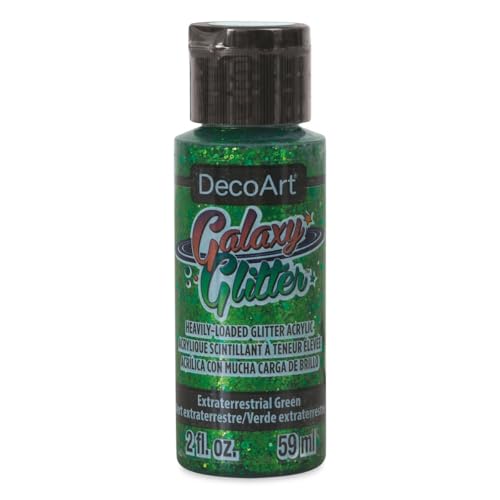 DecoArt Galaxy Glitter Acrylic Paint 59ml (2oz) - Extraterrestrial Green