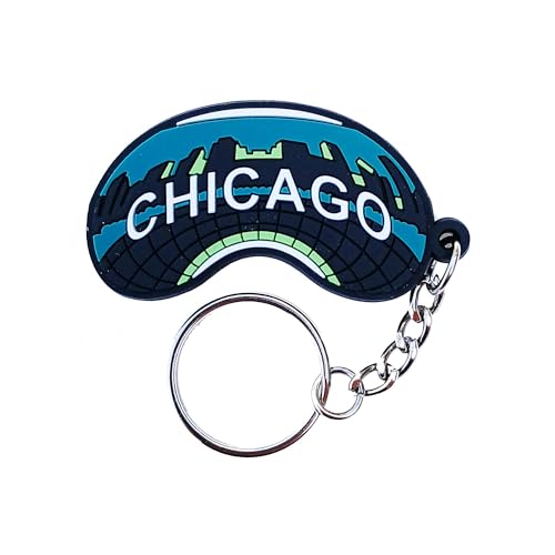Vagabond Heart Chicago Keychain - PVC Rubber Chicago Illinois Key