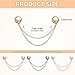 6pcs Magnet Clothing Pins, Metal Magnetic Clothing Clips with Chain Multi-Use Strong Magnet Pin Magnetic Button Clips for Fixing Hem of Hijab Clothes Long Pants Legs Sleeves of Shirts(Round Style)