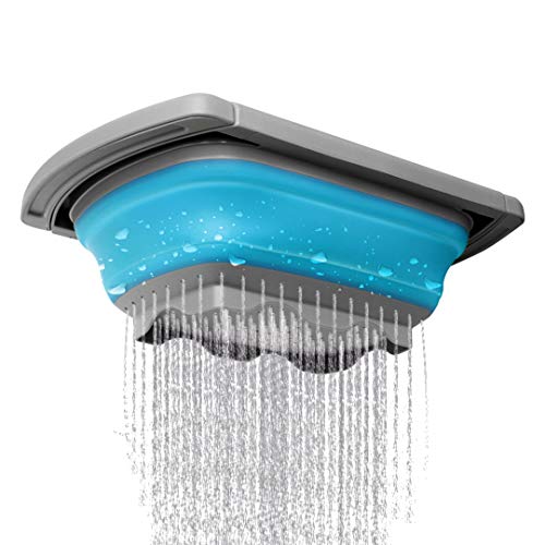 Qimh Colander Collapsible, Colander Strainer Over The Sink Food Colanders Strainers With Extendable Handles, 6-Quart, Dishwasher-Safe Kitchen Folding Strainer For Pasta, Veggies And Fruits #TOP3