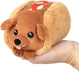 Snugglemi Snackers Dachshund Hot Dog - SynthiSquish Collection - 8 in - Soft Toy Collectible Stuffed Animal - Beans