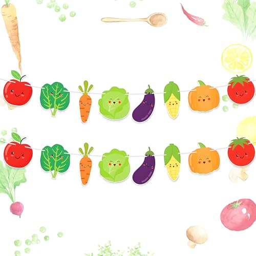 Vegetables Fruit Banner Locally Grown Farmers Market Baby Shower Decorations Fresh off The Market Banner...