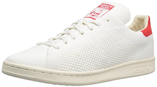 adidas Originals Men's Stan Smith Primeknit Sneaker, Chalk White/White/Red, 12