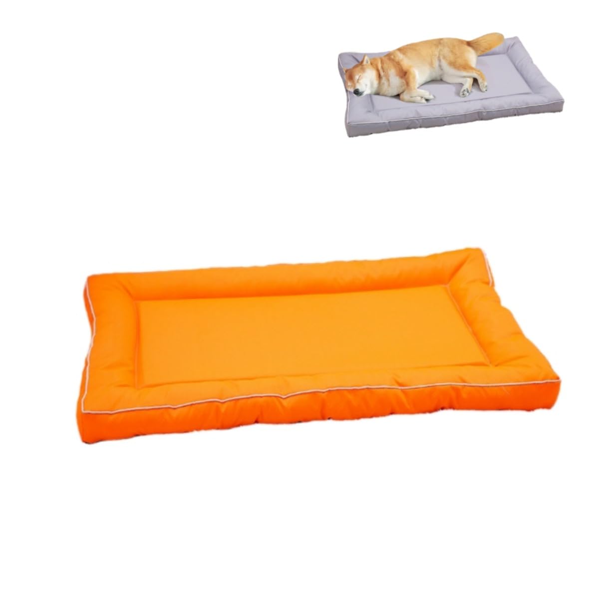Dog Crate Mattress, Waterproof Soft Kennel Pads Large, Summer Pet Sleeping Mattress Kennel, Pet Bed for Small Medium Large Dogs and Cats (orange,110 x 65cm)