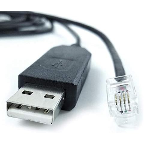 Washinglee USB to RJ9 Cable for Celestron HC, for Hand Controller with RJ9 Port, USB Control Cable for Celestron Computerized Telescope. (6 FT/ 1.8M) Cover