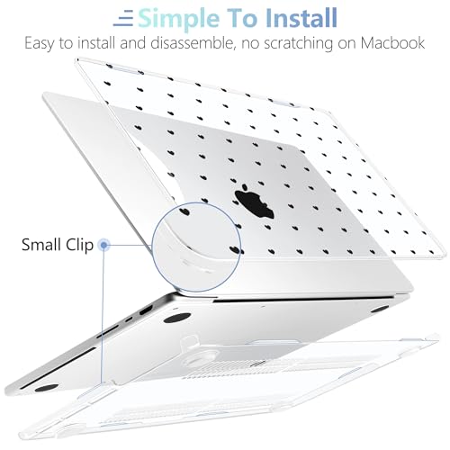 Image of MEEgoodo Case for MacBook Pro 16 inch 2026 2024 2023 2021,Laptop Shell Compatible with M5 M4 M3 M2 M1 Pro /Max Chip, Fit Model A3429 /A3428 /A3403 /A3186 /A2991 /A2780 /A2485, Black Hearts