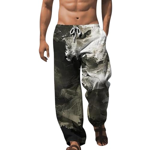 Herren-Jogginghose 2025 Winter mit Kordelzug, bedruckte Freizeithose, elastische Taille, Kordelzug, lockere Passform, gerades Bein, Sommer-Strandhose, Schaumstoff-Plüsch, grau, XXL Herren-Jogginghose 2025 Winter mit Kordelzug, bedruckte Freizeithose, elastische Taille, Kordelzug, lockere Passform, gerades Bein, Sommer-Strandhose, Schaumstoff-Plüsch, grau, XXL
