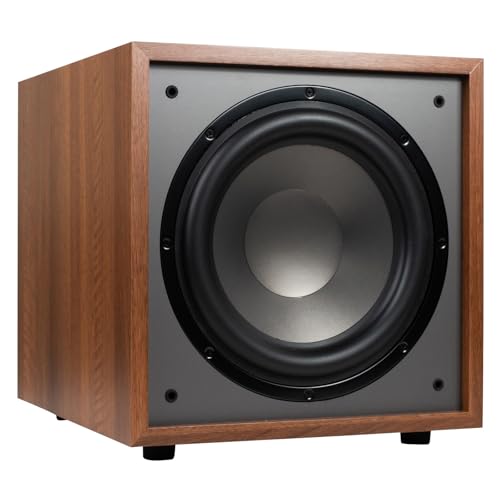 Dayton Audio Classic CS1200 – 12' 200W Powered Subwoofer with Class-D Amplifier, Deep Bass and Clean Design for Home Theater & Music – Wood