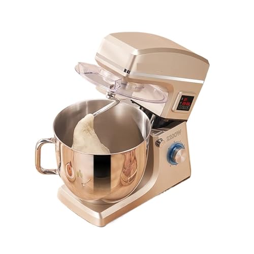 HIJYMNZPQ Batidora De Pie 10 L, 2200 W, Procesador Planetario For Amasar Masa, Batidor Automático, Eléctrica Temporizada, Crema Hornear Sin Esfuerzo(10L-Standard)