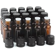 10 ml1/3 oz Sample Glass Bottles For Essential Oils 20 Pcs Empty Glass Dropper Vials With Orifice Reducers For DIY Perfume Aromatherapy Fragrance Cosmetic Oils amber