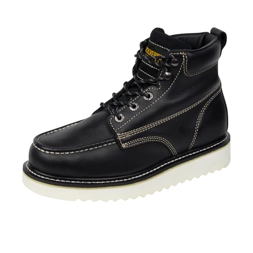 Wolverine Men's Moc Toe 6" Construction Boot, Black, 9 Wide by Wolverine - Used condition - US$108.55